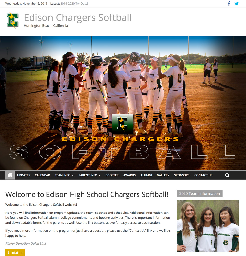 Edison High School Softball