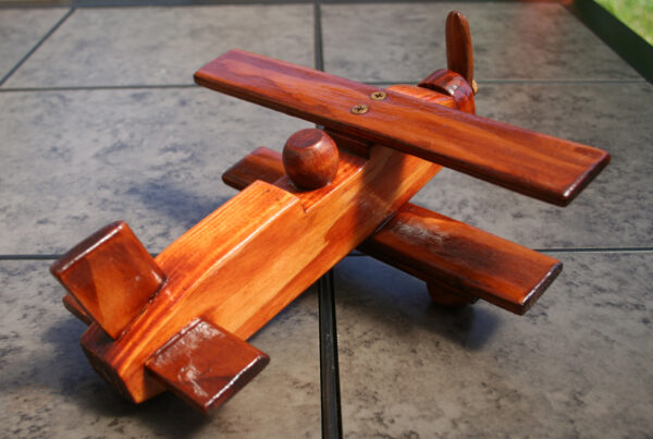 Rustic Wood Vintage Airplane